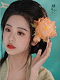 【蝉鸣知夏】鬓边华 真丝烫花芍药牡丹簪子发夹汉服头饰古风配饰-淘宝网