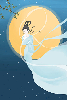 采集珥琦采集到传统元素嫦娥,转自微信,阿肯绘duitang.