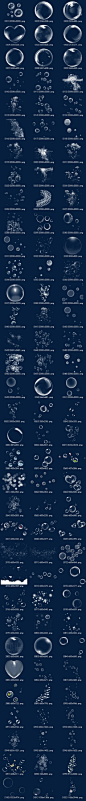 163款白色透明肥皂泡气泡水泡泡泡元素特效效果PNG免扣设计素材