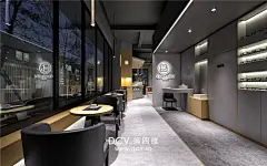 西安高级灰格调餐厅设计E LIGHT B LIGHT眼镜&amp;咖啡