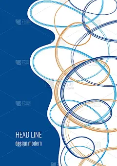 杂乱的白色涂鸦，彩色波浪，文字空间。创意模板为您的设计。向量
