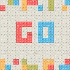 Plastic construction block background. Children to