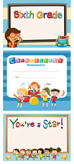 卡通幼儿园儿童培训教育插画内容边框学习成长美术英语AI矢量素材-淘宝网