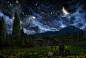 梵高的画《星空》真实版的图片