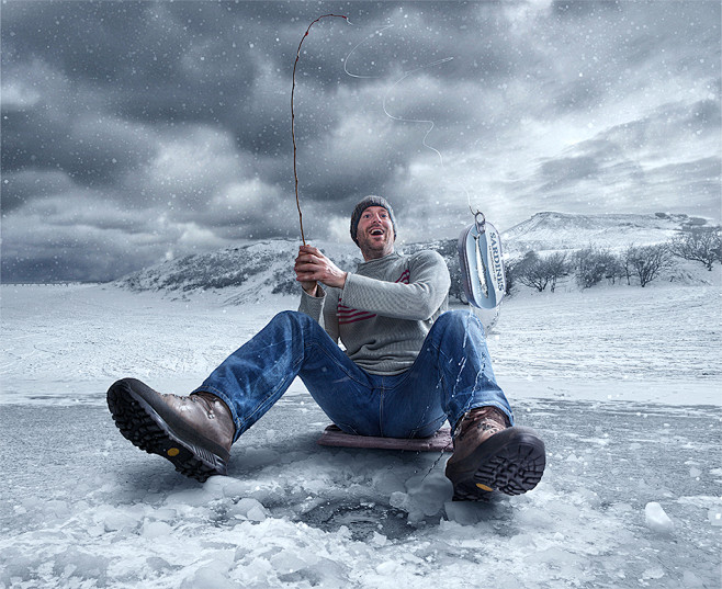 全部尺寸 | Ice fishing ;...