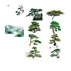 松树  - 源文件下载【酷图网】松树,松树青松,国画松树,松树国画,山水画青松,轻松山水画,国画,山水画,文化艺术,绘画书法,设计,广告设计,