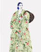 把花穿在身上的时尚插画_Iversen_Cecilie_Anine :  丹麦艺术家、平面设计师Anine Cecilie Iversen，从小就跟随父亲学习水彩，拥有设计和数字概念学士学位。 Anine
Cecilie Iversen从现代艺术、自然、时尚以及自我感受中…