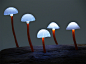 可爱LED蘑菇小夜灯
