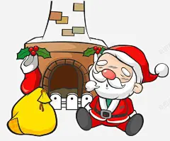 坐在地上的圣诞老人 设计图片 免费下载 页面网页 平面电商 创意素材