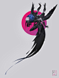 Corvus. A crow monster that eats arms for new wings. 