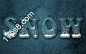 Photoshop制作盛有雪花的容器字_文字效果_ps联盟
