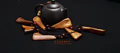 吐宝鼠黄花梨挂饰海报