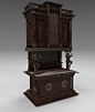 19th Century Gothic Cabinet, Joseph Salerno : A Sculpt of mine that I had put together recently In Zbrush using mostly Z modeler and some clever alphas to achieve this stage and I  had a great time doing it. I received a lot of good feedback from my peers