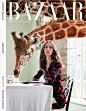 超模 Alana Zimmer 登上英国版 Harper’s Bazaar 2014年三月刊 长颈鹿抢镜啦！