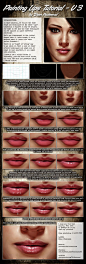 A Realistic Lip Painting Tutorial by Packwood on Deviant Art http://packwood.deviantart.com/art/Lips-Tutorial-V3-375161882  *NOTE, not my art- simply linking so other aspiring artists may use the tutorial for learning. I own no rights. You can use the inc
