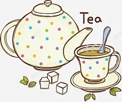 斑点茶壶茶杯 元素 免抠png 设计图片 免费下载 页面网页 平面电商 创意素材