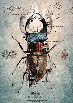 Rino Beetle - Deco steampunk #采集大赛# #steampunk #