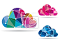 Abstract Colorful Cloud for Computing, Apps, Web #标记 / 符号#