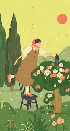 梅子味的晚风，和两三颗啤酒味的星星✨ ✨

投稿by画师大大@衣领

#原创插画# #遇见艺术# ​​​​