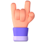 Metal Hand Gesture 3D Icon