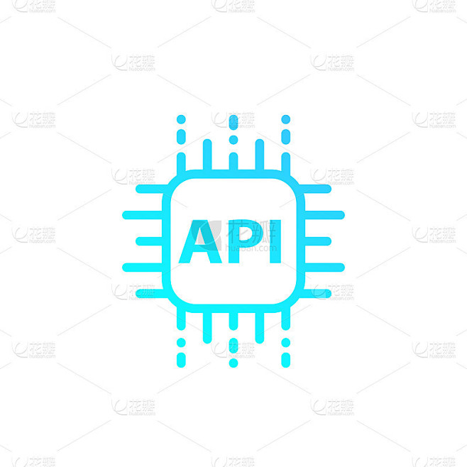 API，矢量应用编程接口的流行图标