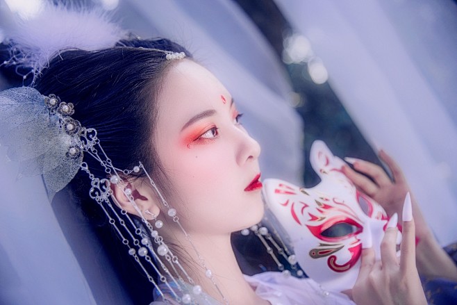 青丘-九尾狐_人像_POCO摄影,汉服,...