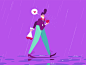 Going out character fireart studio design concept illustration art fireart animation gif motion walk cycle