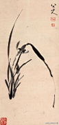 朱耷（1626—约1705）号八大山人《兰花》
