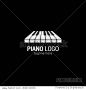 Piano Logo Design Template. Vector Illustration