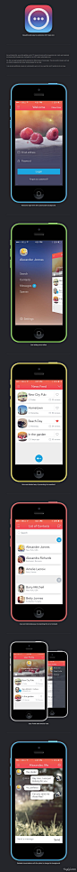 Social Points App Template 社交APP UI设计