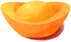 南方小年习俗美食插画-元宝