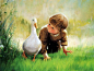 Donald Zolan oil painting of children