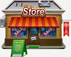 手绘商店卡通漫画_新图网 https://ixintu.com 商店 卡通 漫画