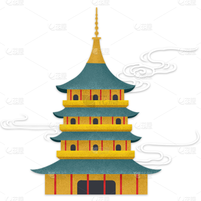 中国风-中秋节-塔