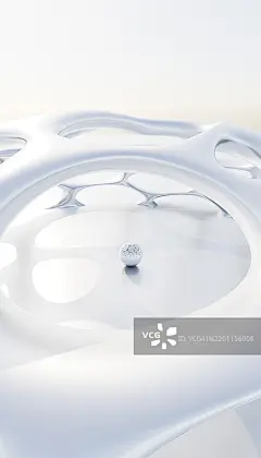 未来主义的3D渲染抽象建筑设计，构图宁静图片素材