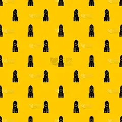 式样,火箭,宇航员,几何形状,黑色,概念,幻想,未来,迅速,重复