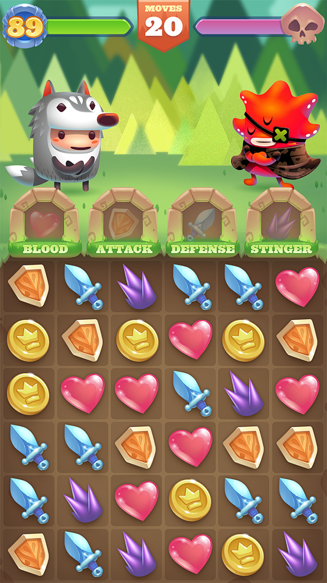 可爱风游戏ui设计0