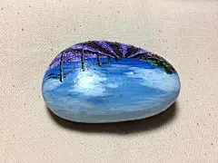 石头手绘《薰衣草》