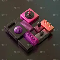 现代极简主义的未来主义背景与立方体和球。3d插图，3d渲染。