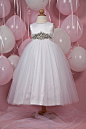 Special Occasion Dress 'Bella' - LIMITED EDITION - : Bella   **Limited Edition**    Only two dresses available with this unique sash.   Every little girls dream!! Layers of tulle overlay the full ankle
