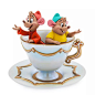 Let Cinderella's charming pals transform your dressing table with this Gus and Jaq Trinket Dish! The teacup and saucer-inspired design features a holographic finish, and moulded Gus and Jaq figures inside.