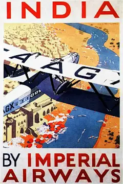 英国皇家航空公司复古海报 - 视觉中国设计师社区
