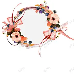 花卉标签花卉插画 页面网页 平面电商 创意素材