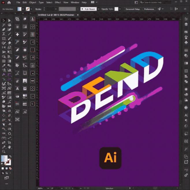 #LOGO设计# 一组 AI 文字处理手...