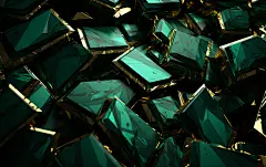 3d立体绿色几何纹理背景