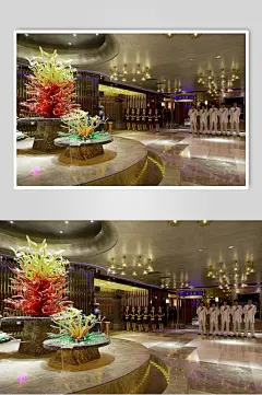 植物清新高端大气KTV室内装修图片