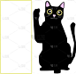 Illustration material of cute cat to greet