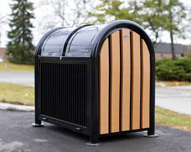 公共垃圾桶钢现代风格垃圾分类car178canaansitefurnishings