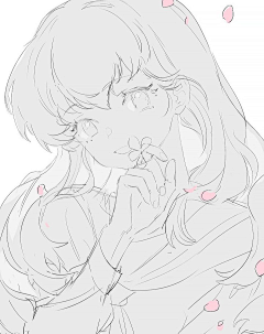 桃花扇美人笑采集到线稿