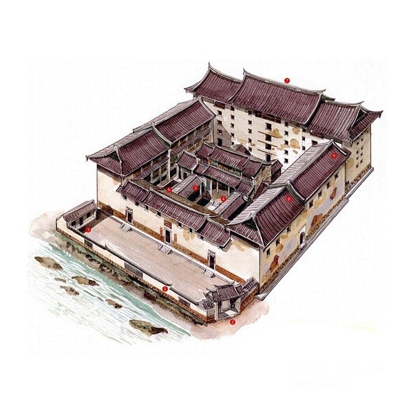 原创手工博文: 李乾朗教授手绘古迹建筑剖面图图稿，一场中国古建筑的奇幻之旅